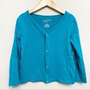 june & january | teal cardigan lightweight unisex 4t
